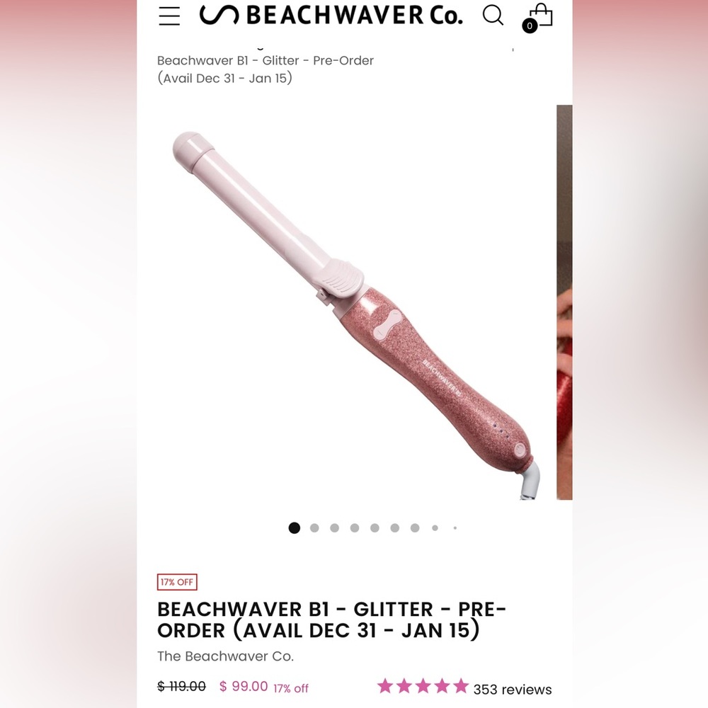 1” beach waver curling iron